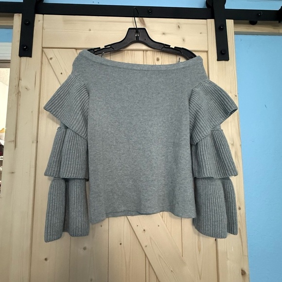 Endless Rose Light Gray Knit Top - Picture 5 of 10